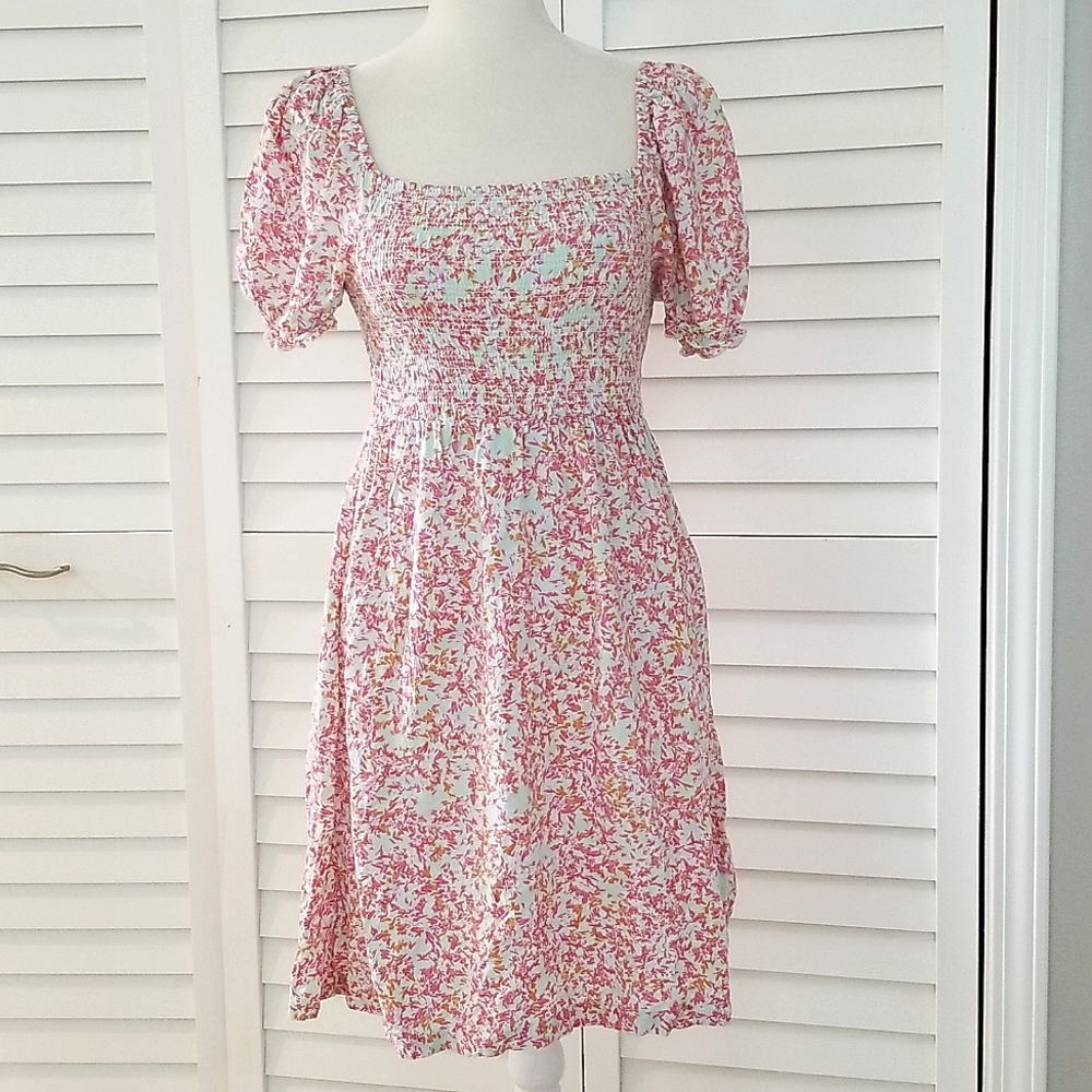 Roxy Floral Smocked Dress (XS)